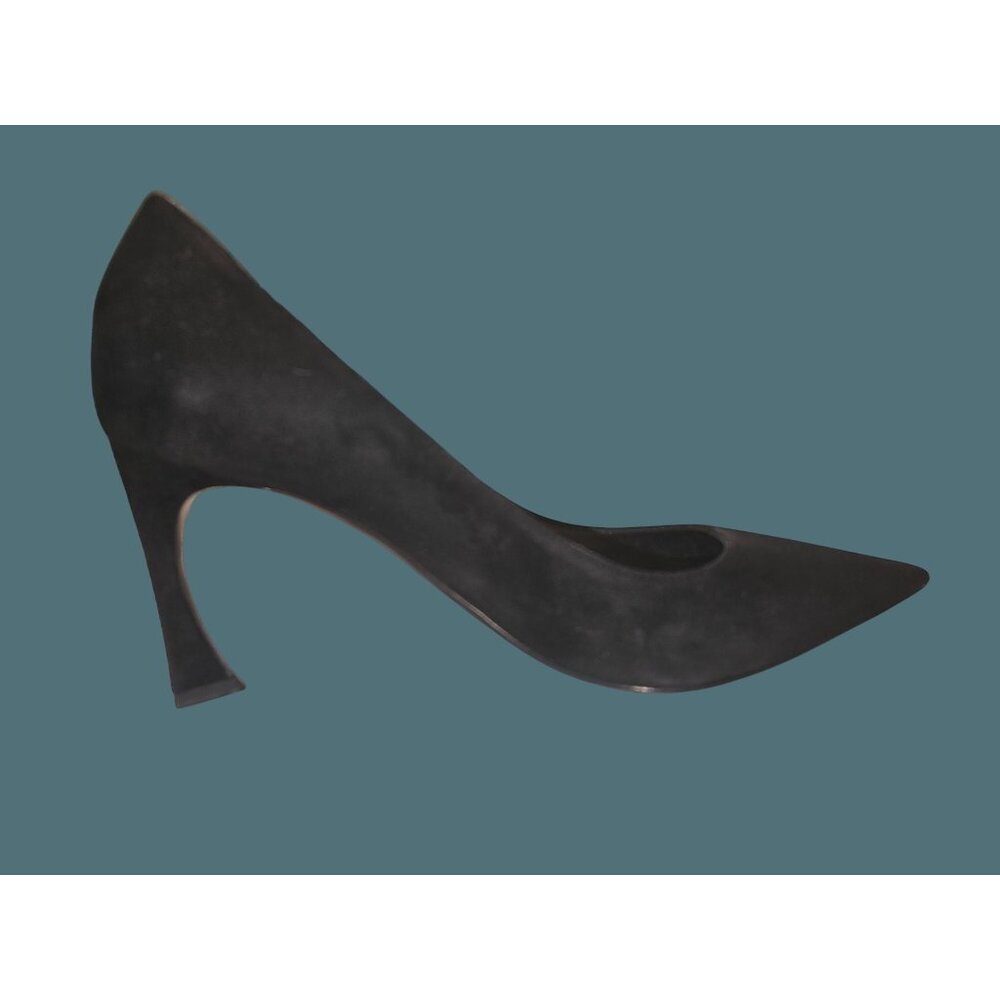 Christian Dior Essence Black Suede Pointy Toe Curved Heel Pumps Women Size 36 - Picture 5 of 16